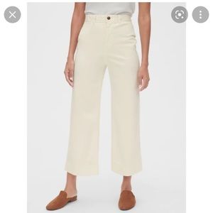 Gap high rise wide leg crop jeans